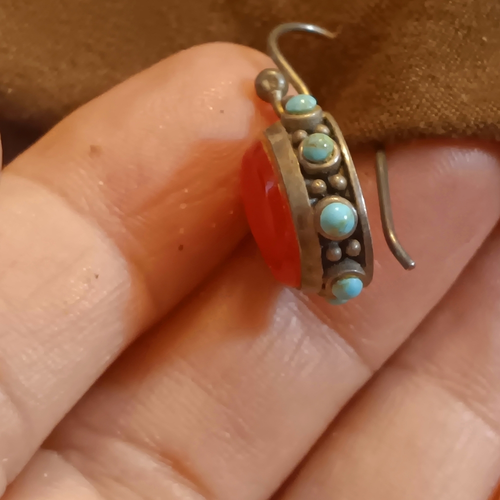 Barse Turquoise & Stone Earrings - Picture 3 of 5